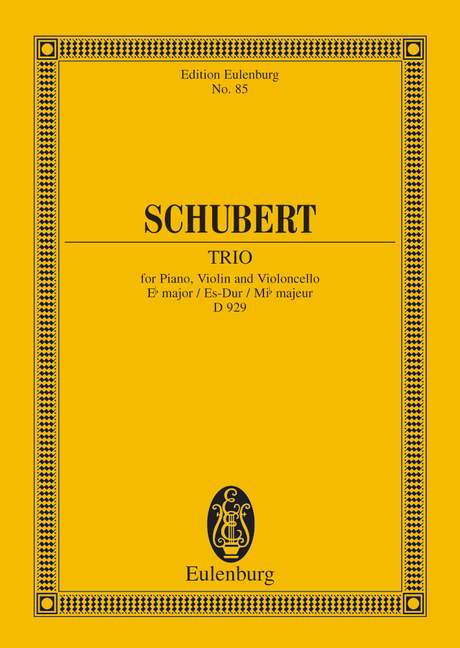 Schubert: Piano Trio Eb major Opus 100 D 929 (Study Score) published by Eulenburg